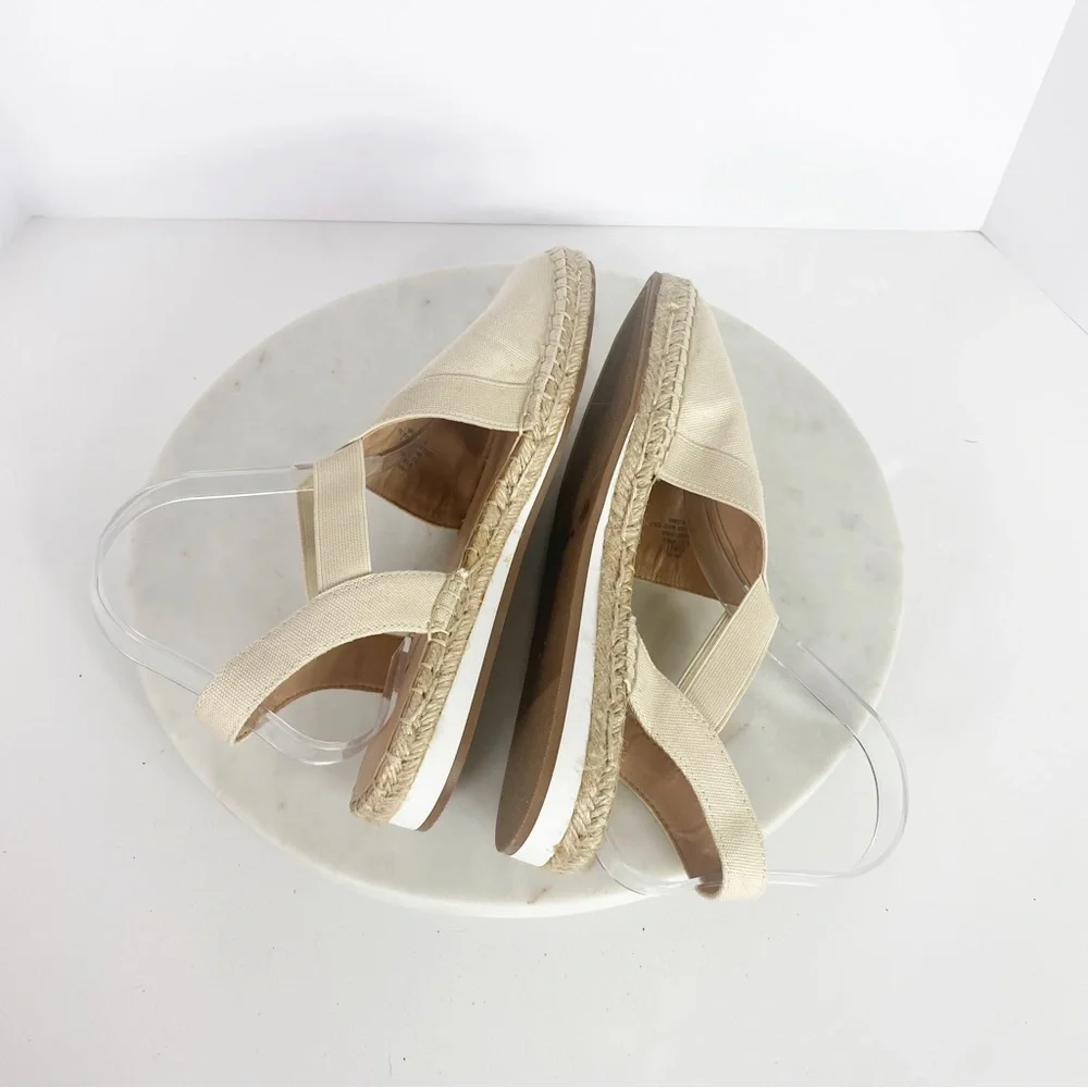 Lucky Brand Espadrille flat sandal Rifka / Natural Heavy Canvas Womens 9.5